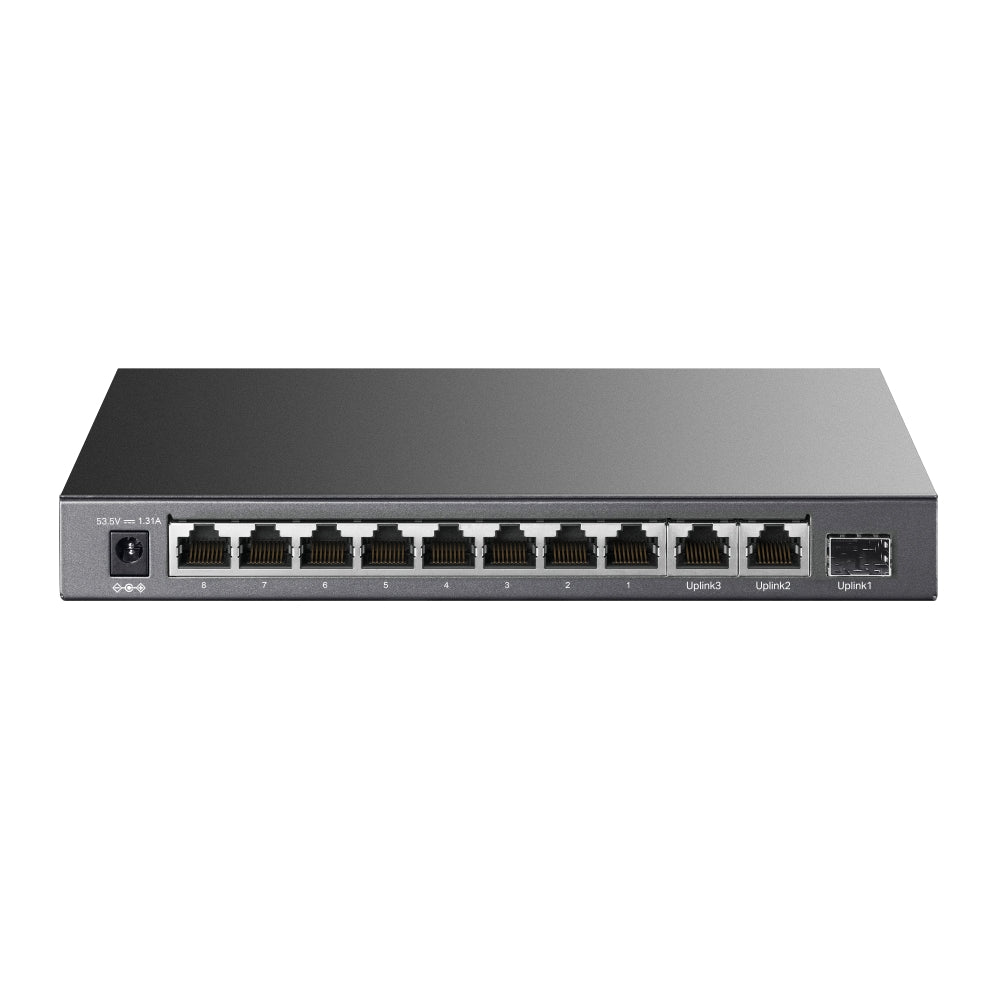 TL-SL1311P 8-Port 10/100Mbps + 3-Port Gigabit Desktop Switch with 8-Port PoE+