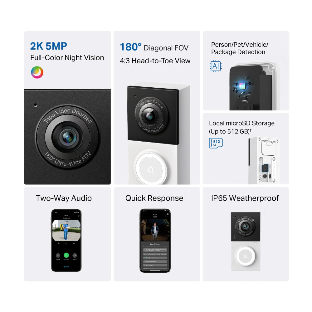 Tapo D130 Tapo Smart Wired Video Doorbell