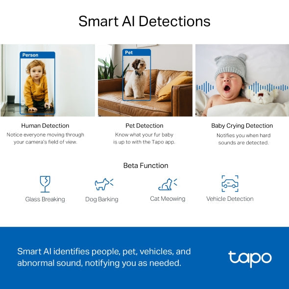 Tapo C220 Pan/Tilt AI Home Security Wi-Fi Camera
