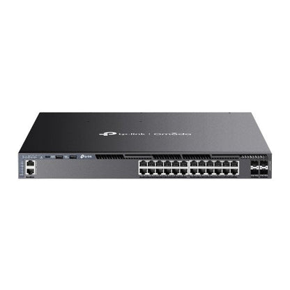 TP-Link Network Gigabit Desktop Switch SG6428XHP Omada 24-Port Gigabit Stackable L3 Managed PoE+ Switch with 4 10G Slots