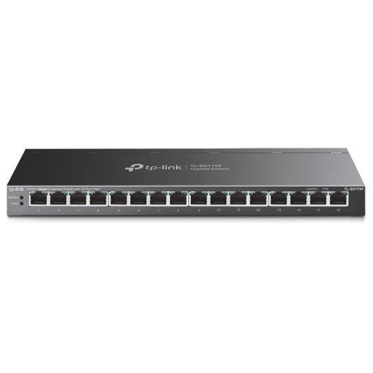 TP-Link TL-SG116P 16-Port Gigabit Desktop Switch with 16-Port PoE+