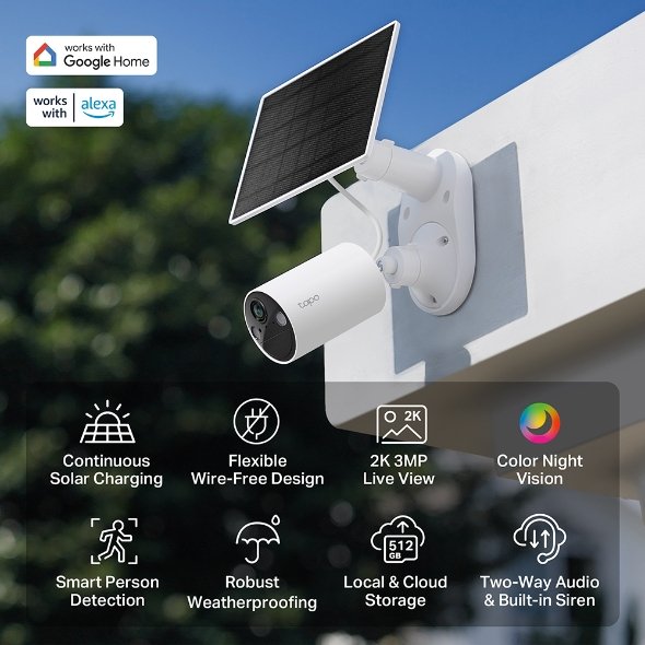 TP-Link Wi-Fi Camera Tapo C410 KIT (1-Pack) Solar-Powered Security Camera Kit