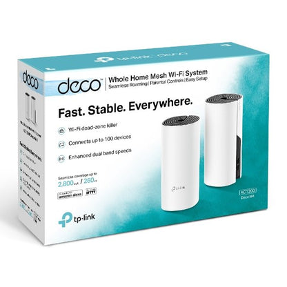 TP-Link Deco M4 Whole Home Mesh Wi-Fi System - Dual-Band - 2 Pack
