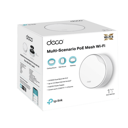 TP-Link Wi-Fi Deco X50-PoE AX3000 Whole Home Mesh WiFi 6 System with PoE (3 pack)
