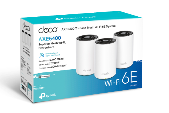 Deco XE75 AXE5400 Tri-Band Mesh Wi-Fi 6E System (3 Pack)
