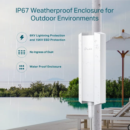 TP-Link EAP610-Outdoor AX1800 Indoor/Outdoor WiFi 6 Access Point