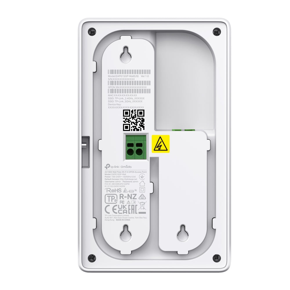 EAP625GP-Wall Omada AX1800 Wi-Fi 6 Wall Plate GPON Access Point