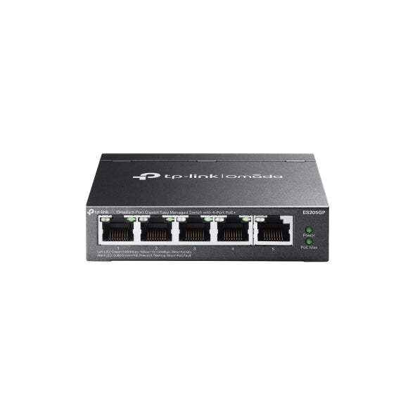 ES205GP Omada 5-Port Gigabit Easy Managed Switch with 4-Port PoE+