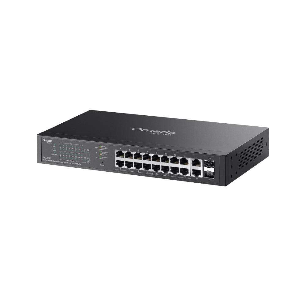 ES220GP Omada 20-Port Gigabit Easy Managed Switch with 16-Port PoE+