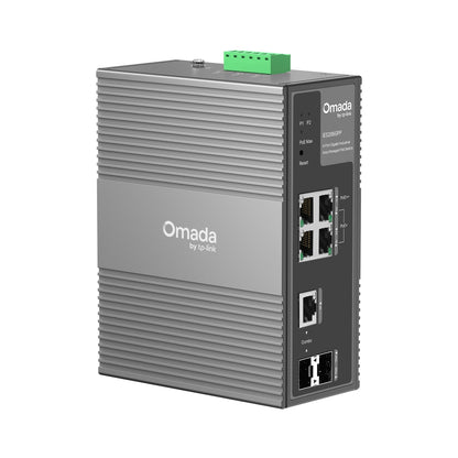 IES206GPP Omada 6-Port Gigabit Industrial Easy Managed Switch with 3-Port PoE+ and 1-Port PoE++
