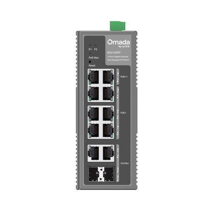 IES210GPP Omada 10-Port Gigabit Industrial Easy Managed Switch with 6-Port PoE+ and 2-Port PoE++