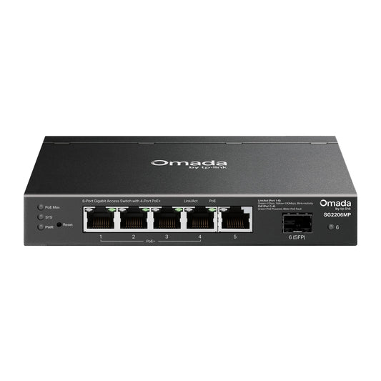 SG2206MP Omada Access 6-Port Gigabit Switch with 4-Port PoE+