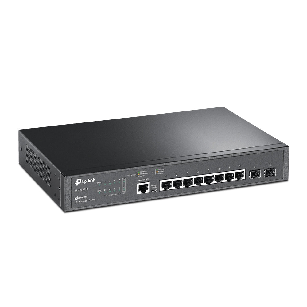 TP-Link TL-SG3210 JetStream 8-Port Gigabit L2 Managed Switch with 2 SFP Slots