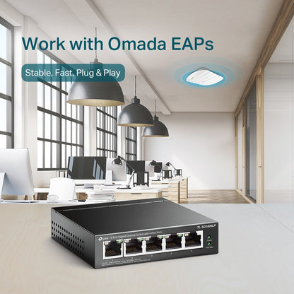 TL-SG1005LP 5-Port Gigabit Desktop Switch with 4-Port PoE+