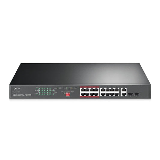 TL-SL1218MP 16-Port 10/100Mbps + 2-Port Gigabit Unmanaged PoE Switch