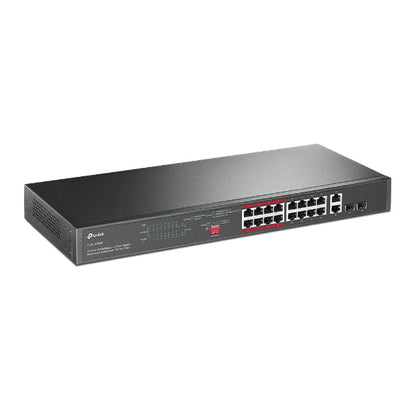 TL-SL1218MP 16-Port 10/100Mbps + 2-Port Gigabit Unmanaged PoE Switch