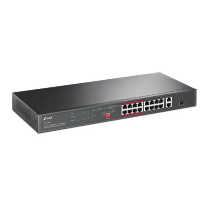 TL-SL1218P 16-Port 10/100 Mbps + 2-Port Gigabit Rackmount Switch with 16-Port PoE+