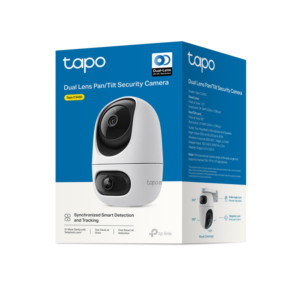 TP-Link Tapo C245D Dual Lens Pan/Tilt Security Camera