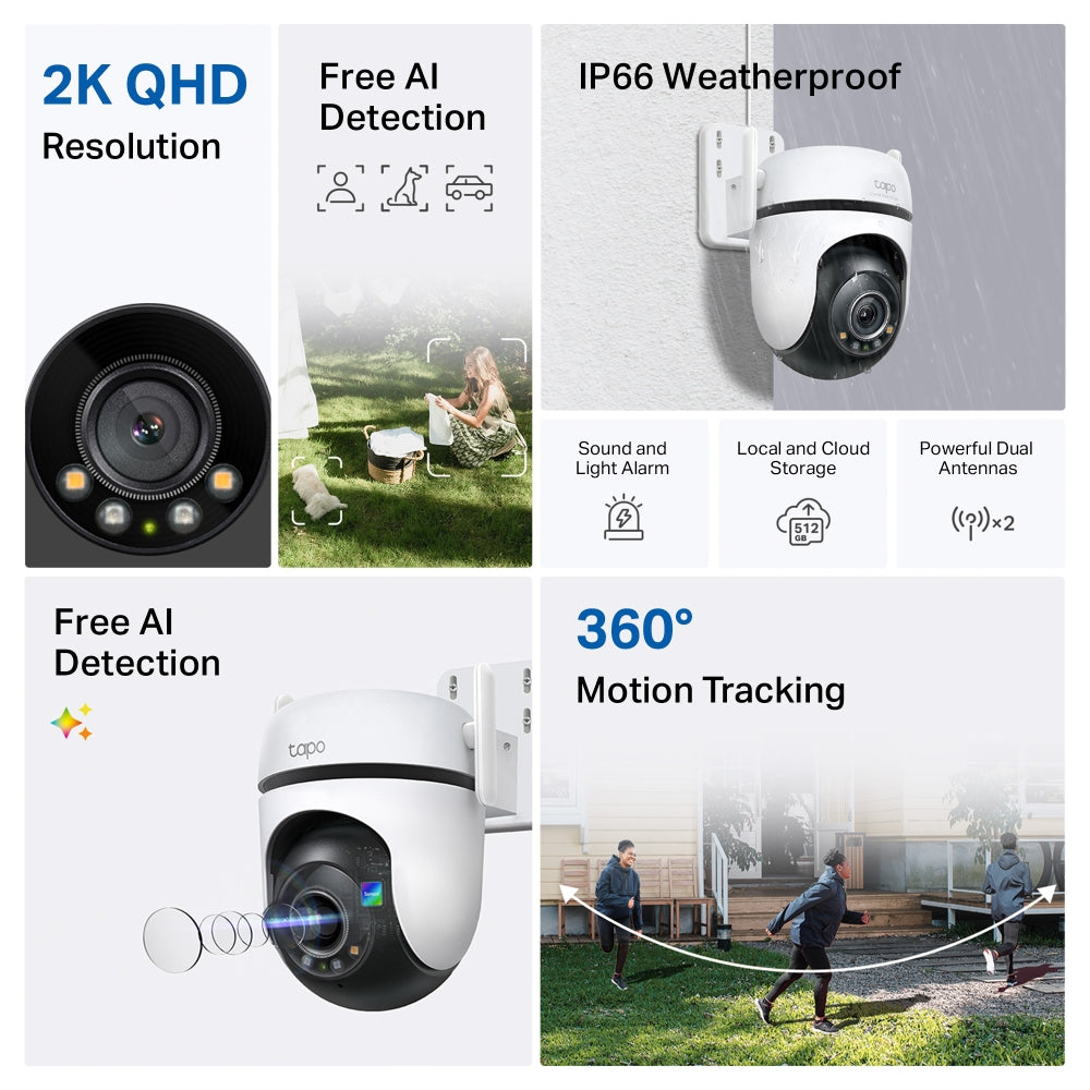 TP-Link Wi-Fi Camera Tapo C520WS Outdoor Pan/Tilt Security Wi-Fi Camera