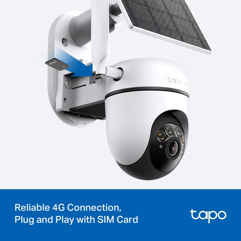Tapo C615G KIT Solar-Powered Pan/Tilt 4G LTE Security Camera Kit
