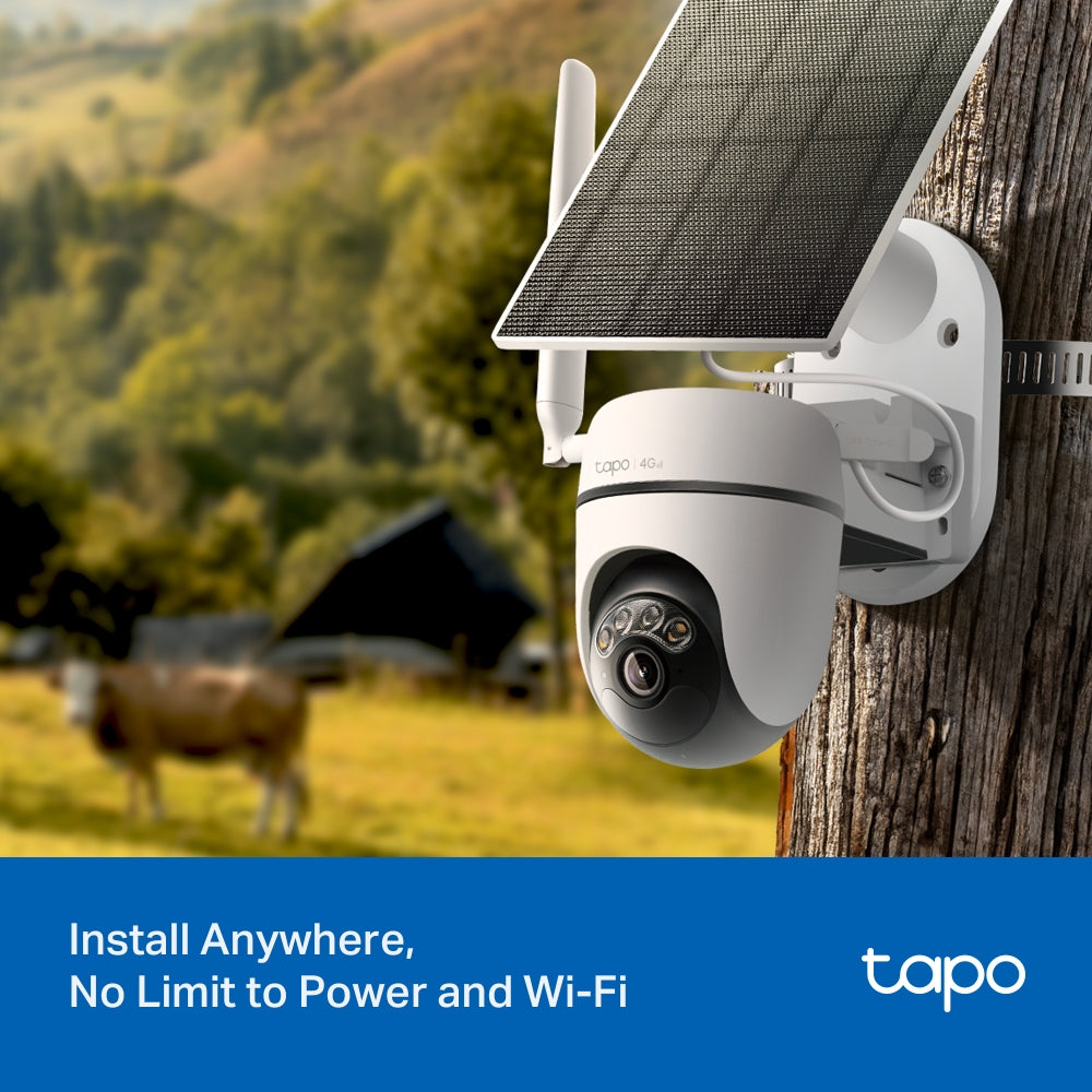 Tapo C615G KIT Solar-Powered Pan/Tilt 4G LTE Security Camera Kit