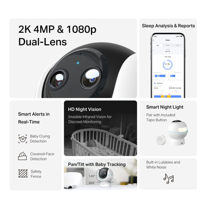 Tapo C840 Pan/Tilt Smart AI Baby Monitor