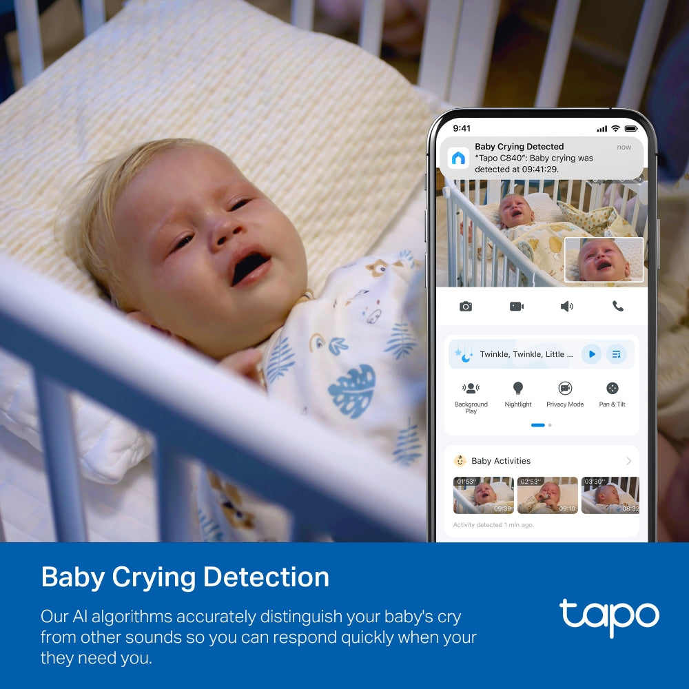 Tapo C840 Pan/Tilt Smart AI Baby Monitor