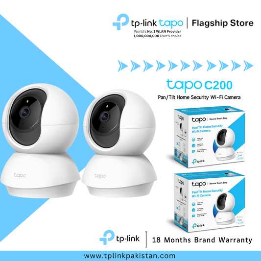 TP-Link Tapo C200 Pan/Tilt Home Security Wi-Fi Camera FHD 1080p (2 Pack)
