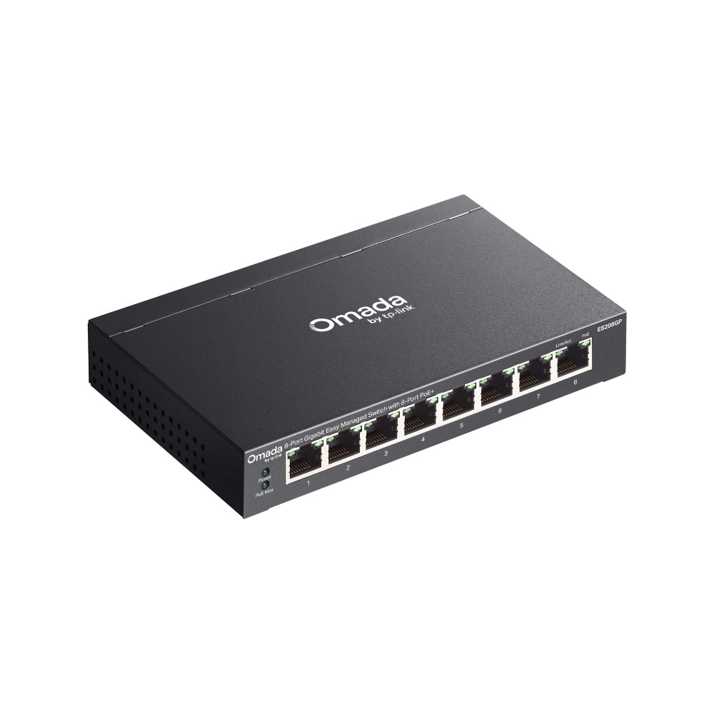ES208GP Omada 8-Port Gigabit Easy Managed Switch with 8-Port PoE+
