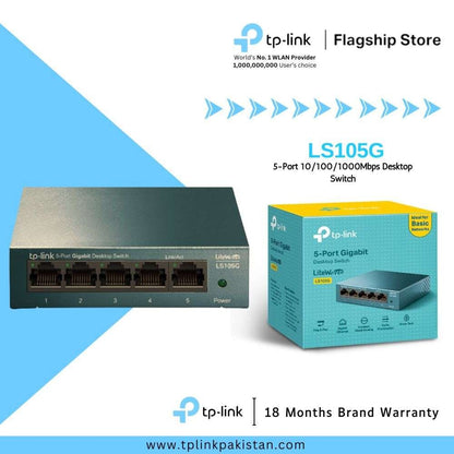 LS105G 5-Port 10/100/1000Mbps Desktop Network Switch
