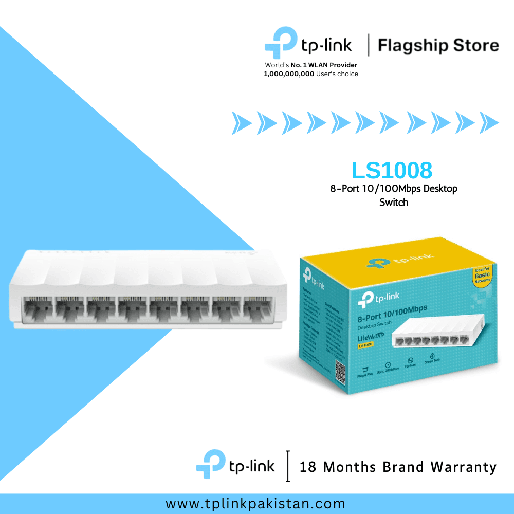 TP-Link LS1008 8-Port 10/100Mbps Desktop Switch