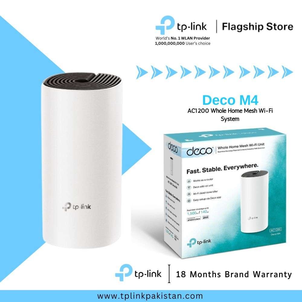 TP-Link Deco M4 AC1200 Whole Home Mesh Wi-Fi System (1-Pack)