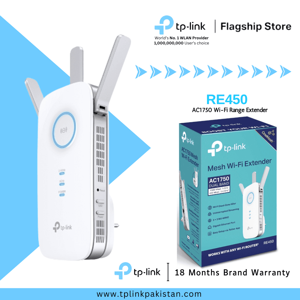 TP-Link RE450 AC1750 Wi-Fi Range Extender - OneMesh