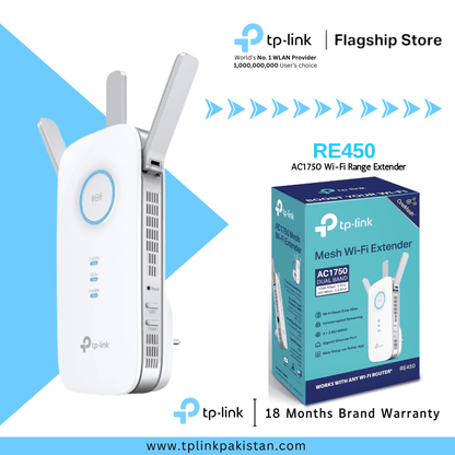 TP-Link RE450 AC1750 Wi-Fi Range Extender - OneMesh