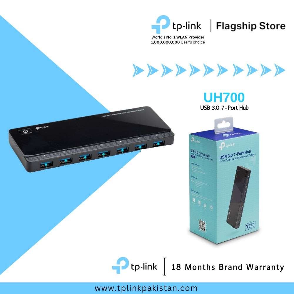 TP-Link UH700 USB 3.0 7-Port Hub.