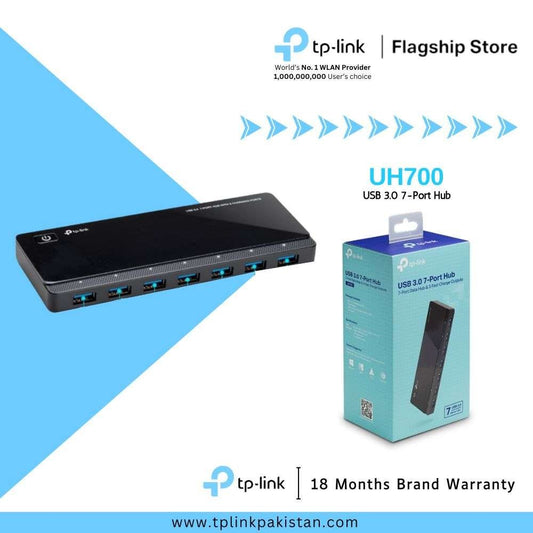 TP-Link UH700 USB 3.0 7-Port Hub.