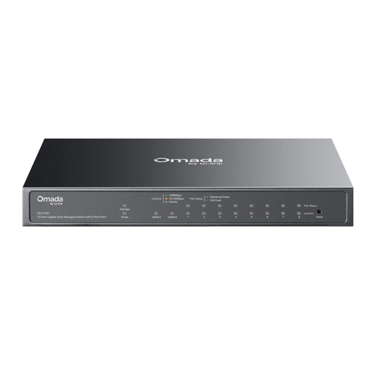 ES210GP Omada 10-Port Gigabit Easy Managed Switch with 8-Port PoE+